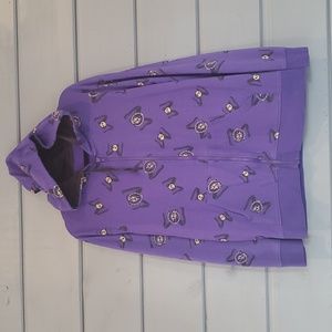 Disney Parks Women's Halloween Minnie Bow Zip Hoodie Sweatshirt Gothic XL